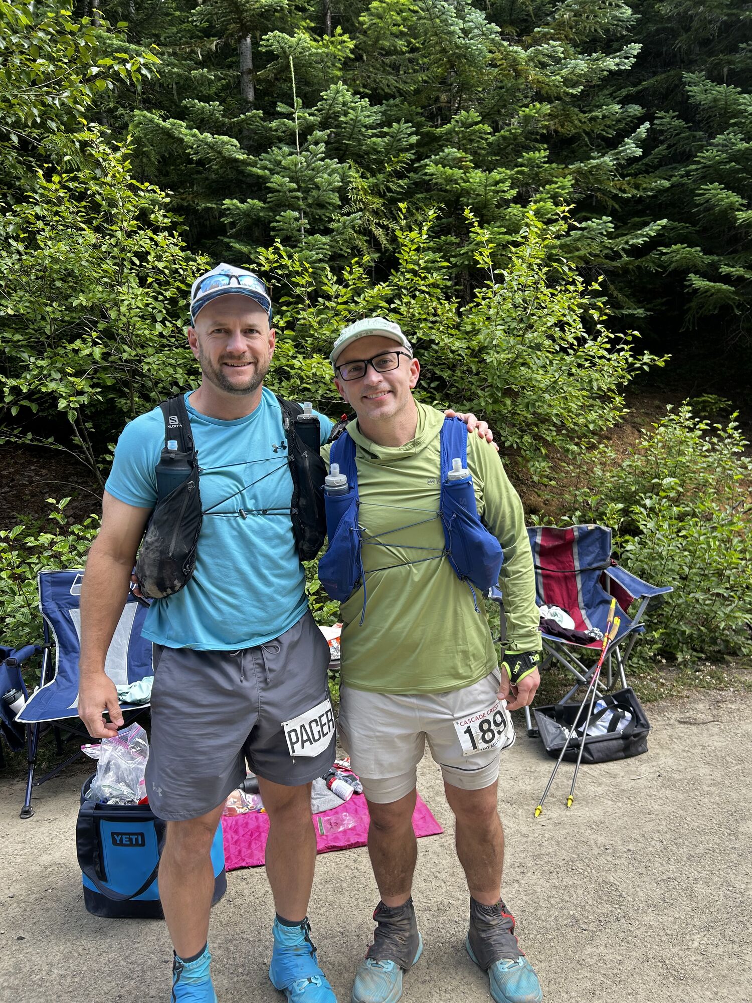 Wade and Ryan at Tacoma Pass before starting the final 22 miles